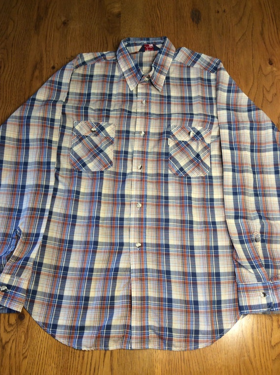 70's Levi's Button Down Plaid Shirt