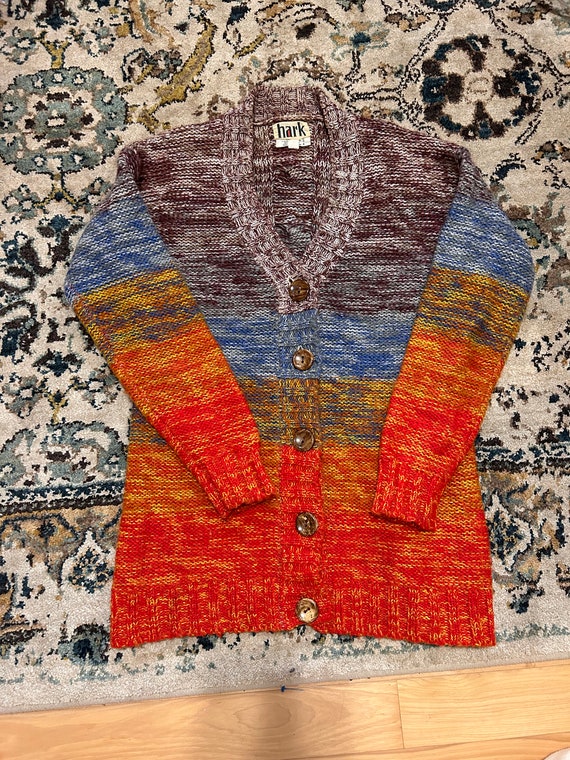 70’s Hark Rainbow Wool Cardigan