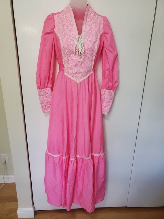 Vintage Bubblegum Pink Prairie Dress - image 1