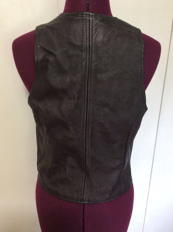 Vintage Leather Vest - image 3