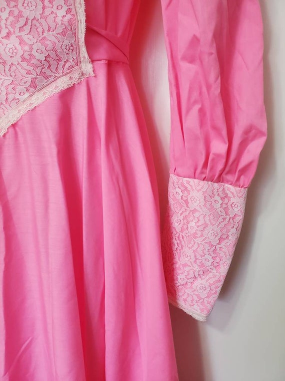 Vintage Bubblegum Pink Prairie Dress - image 4
