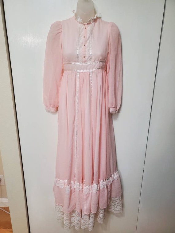 70's Gunne Sax Inspired Maxi Prairie Dress - image 1