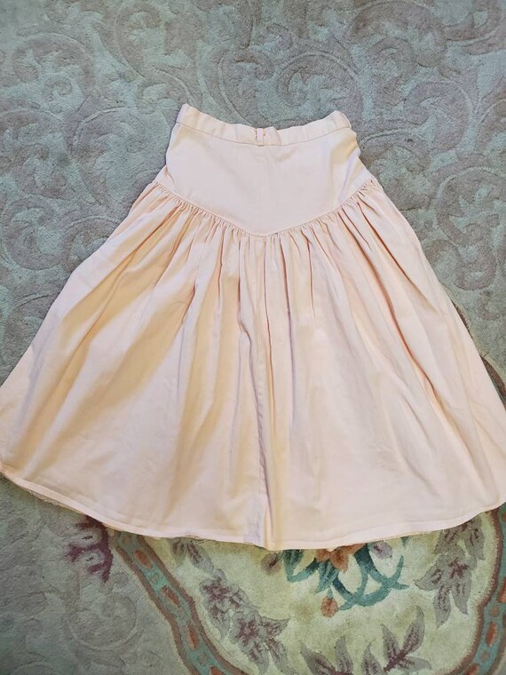 Vintage Handmade Pink Western Circle Skirt - image 4