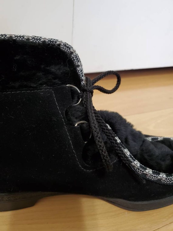 70's Snowland Faux Fur Moccasin Snow Boots - image 2