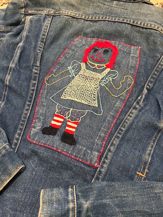 Vintage Embroidered Maverick Denim Jacket - image 4