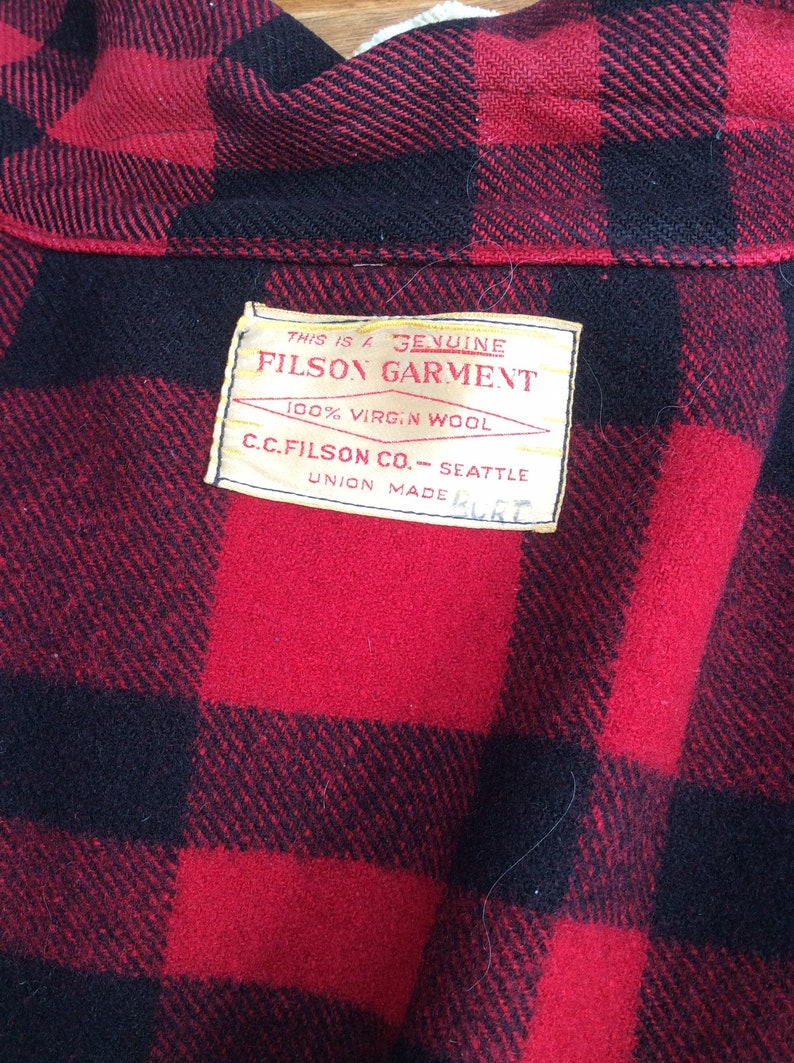 Vintage Filson Mackinaw Cruiser Buffalo Plaid Hunting Jacket | Etsy