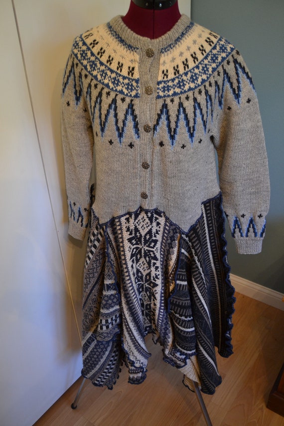 Vintage Oslo Norway Wool Sweater Dress