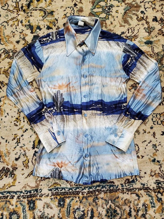 70s novelty print button Gem