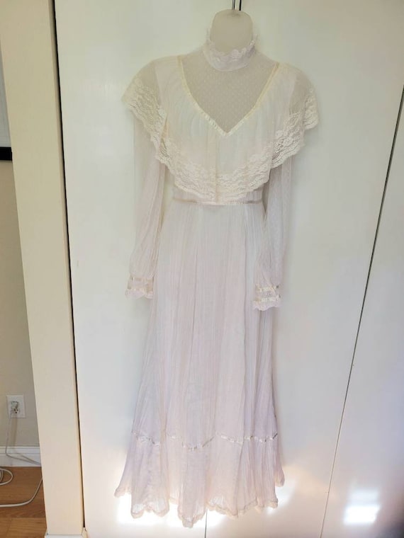 70's Handmade Gunne Sax Inspired Prairie Dress - image 1