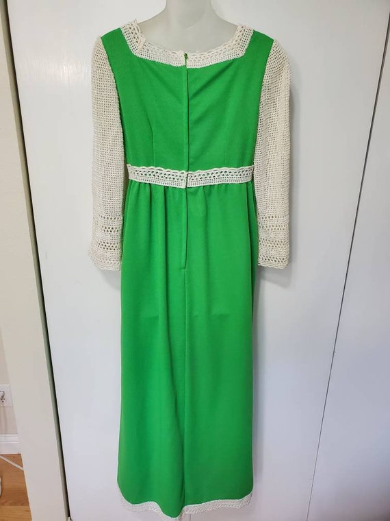 Vintage Crochet Maxi Prairie Dress - image 3