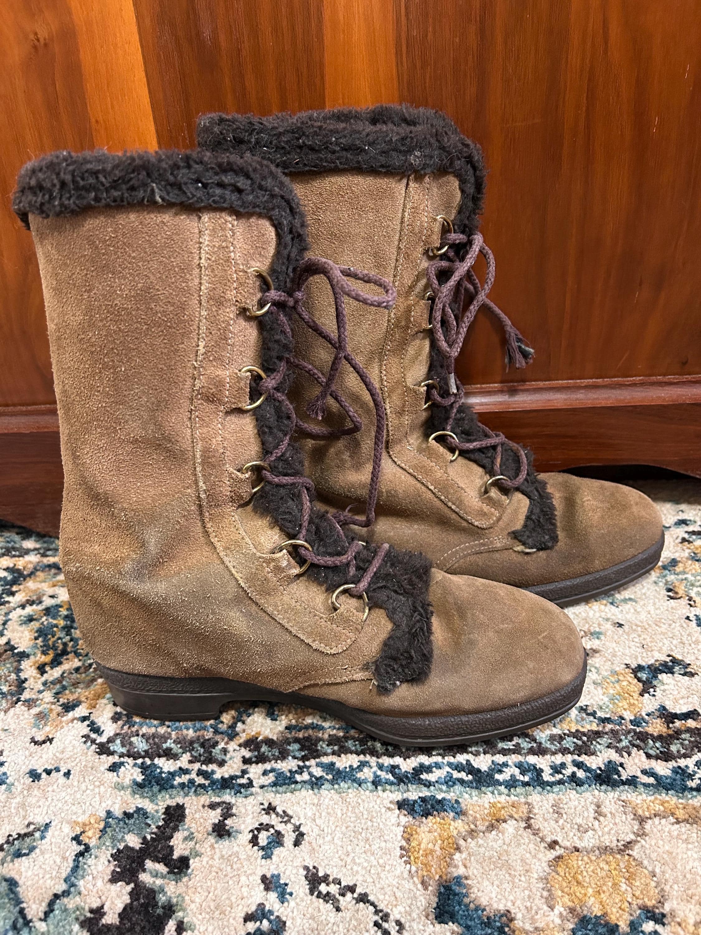 70s Lace up Boots - Etsy