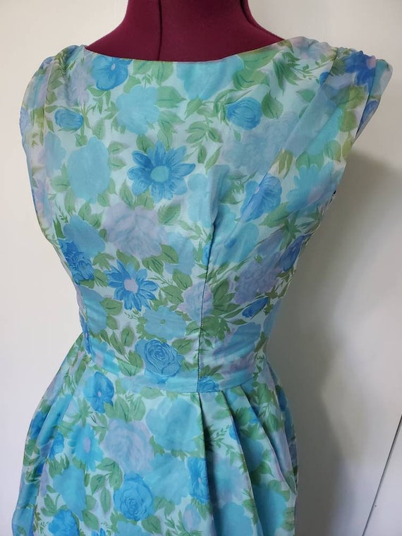 50's Lorrie Deb Floral Formal Evening Dress - image 2