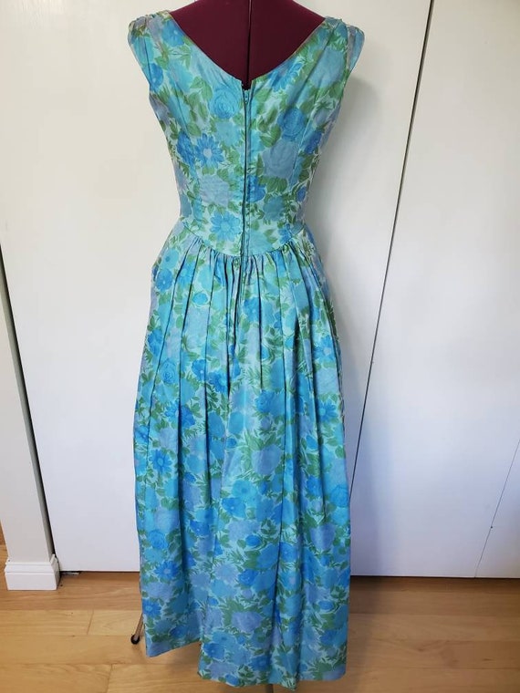 50's Lorrie Deb Floral Formal Evening Dress - image 4