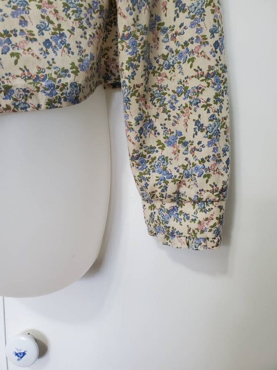 70's Floral Prairie Blouse - image 5