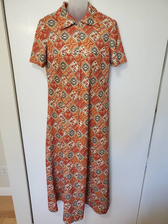 Vintage Handmade Polyester Thunderbird Dress - image 1