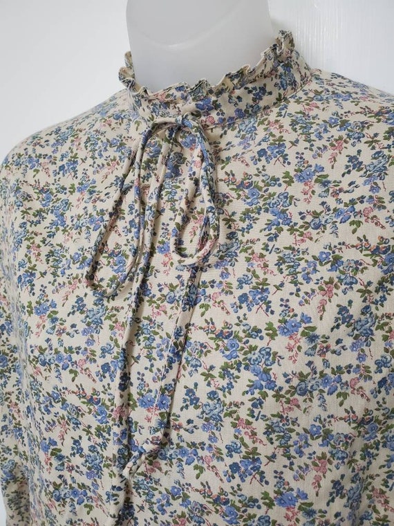 70's Floral Prairie Blouse - image 2