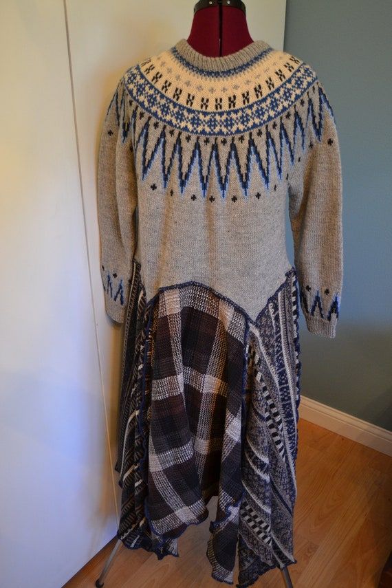 Vintage Oslo Norway Wool Sweater Dress - image 4
