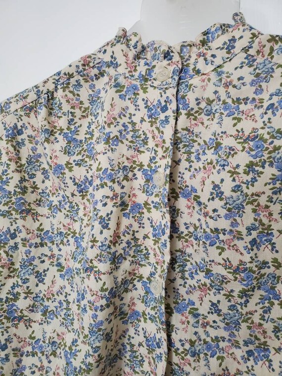 70's Floral Prairie Blouse - image 4