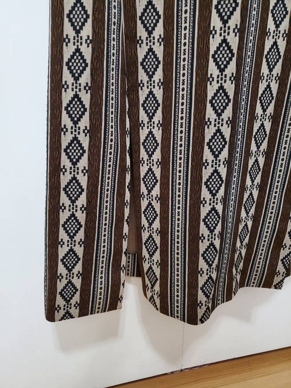 Vintage Alaron Hand Detailed Geometric Maxi Dress - image 5