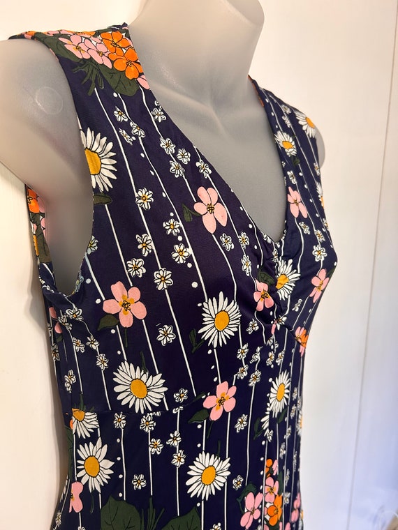 Vintage Handmade Flower Power Midi Dress - image 2