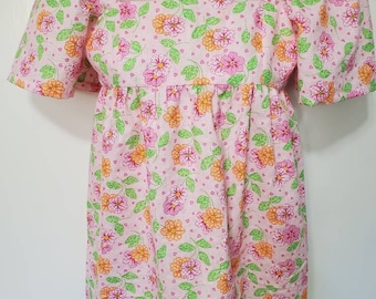 Blusa Vintage Campesina Floral Hecha A Mano