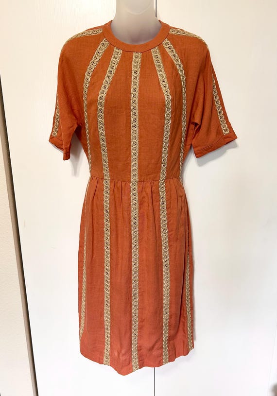 60's Linen and Burlap Dress 60's Linen and Burlap Dress