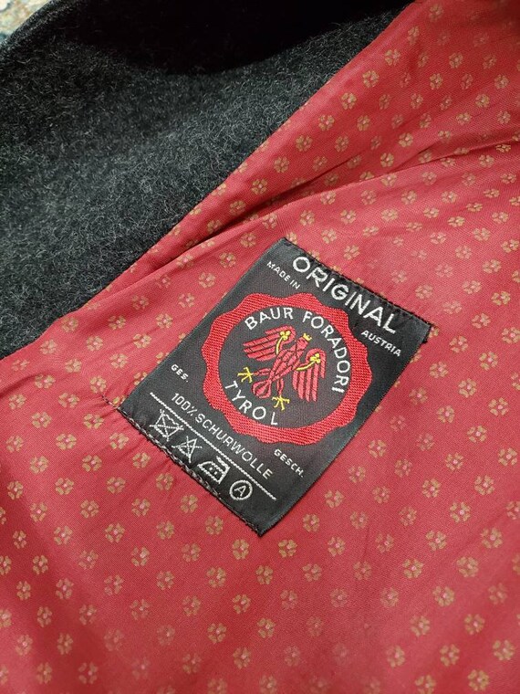 Vintage Baur Foradori Tyrol Wool Blanket Coat - image 7