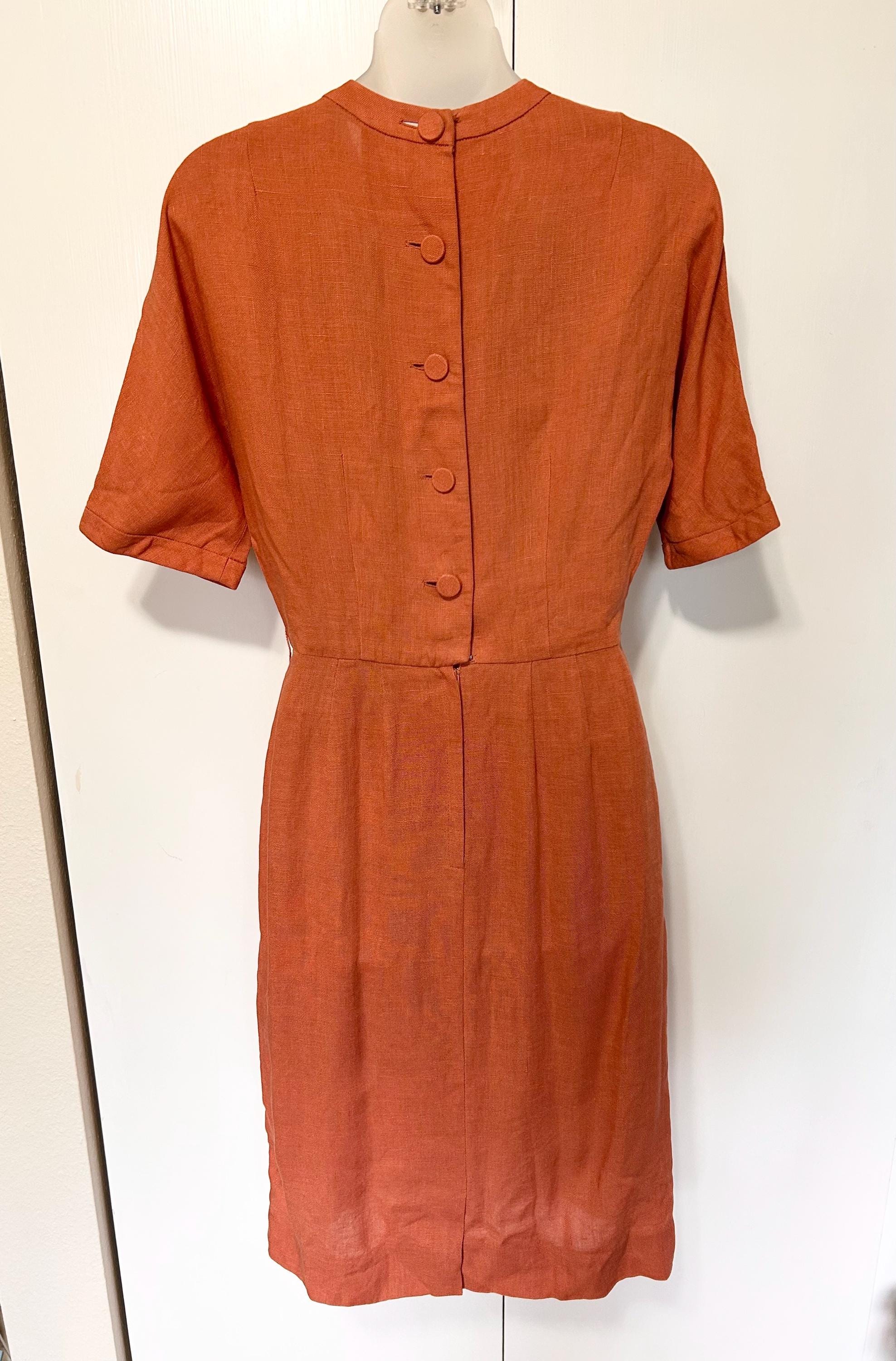 linen midi dress brown Zoe Linen Midi Dress main image 0