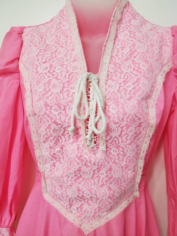 Vintage Bubblegum Pink Prairie Dress - image 3