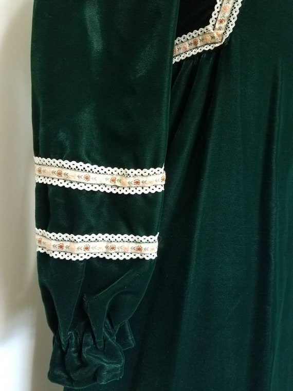 Vintage Handmade Velvet Victorian Dress - image 4