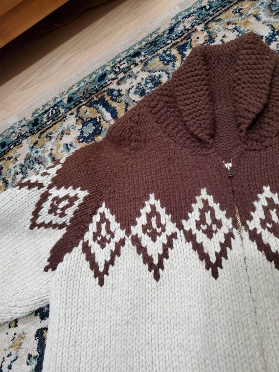 Vintage Handknit Cowichan Sweater - image 5