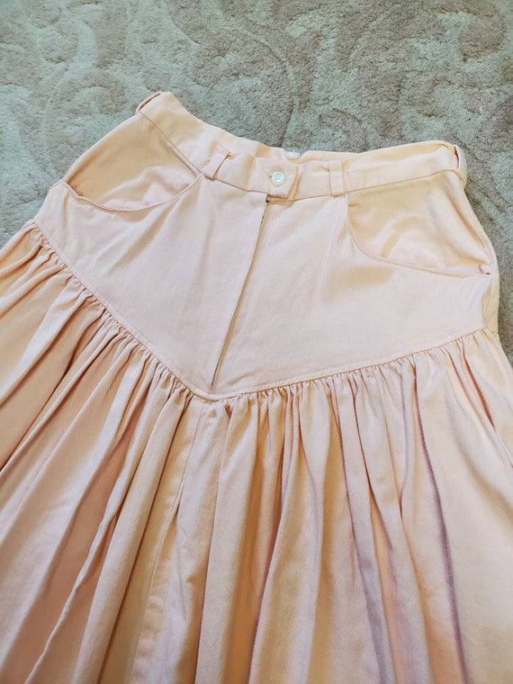 Vintage Handmade Pink Western Circle Skirt - image 2