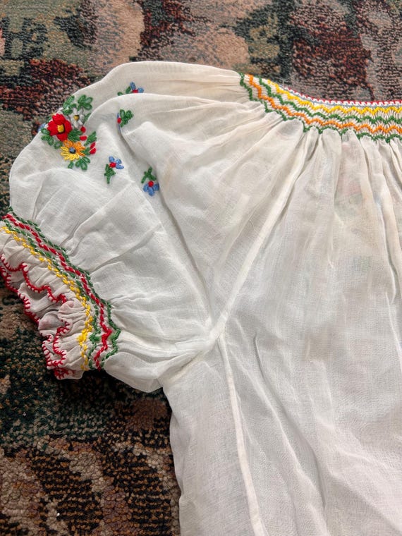 30’s/40’s Embroidered Hungarian Blouse - image 5