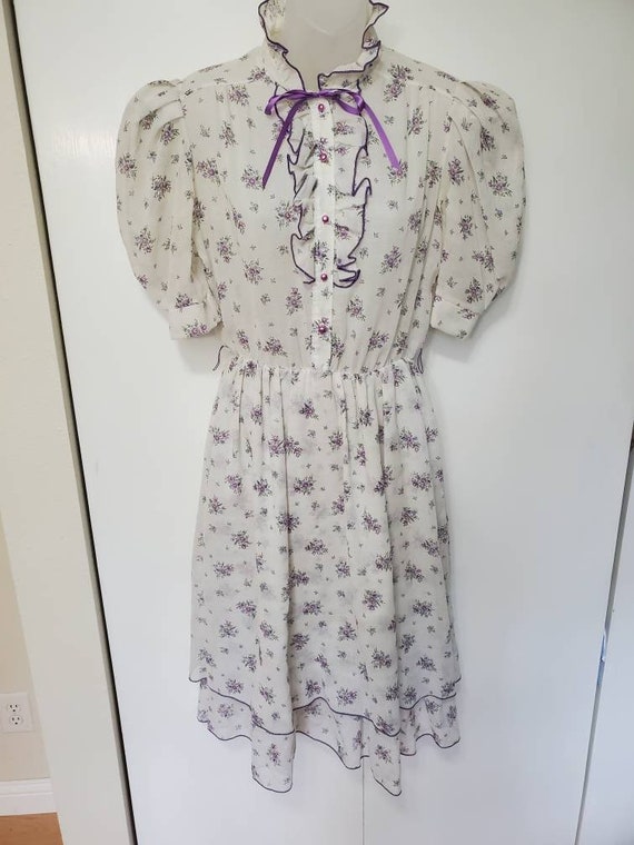 70's Jerri Lee New York Floral Prairie Dress