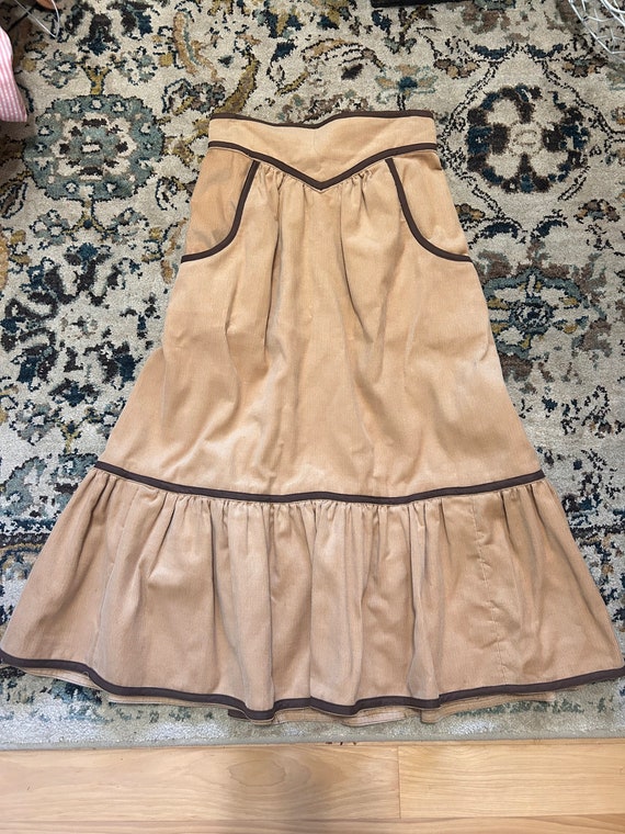 70’s Handmade Corduroy Prairie Skirt