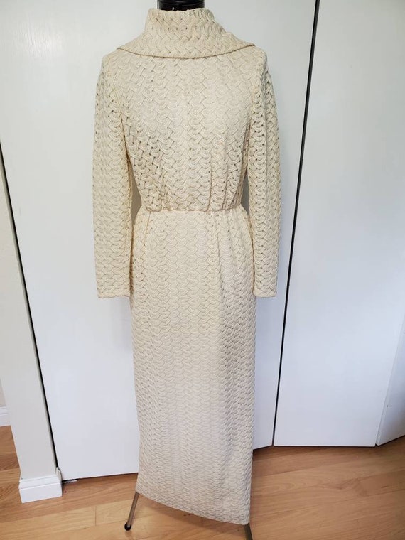 60's Sandine Originals New York Scalloped Lace Ev… - image 1