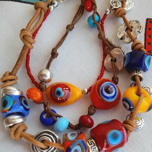 Handmade Murano Glass Blue Eye 3-Pack Bracelet