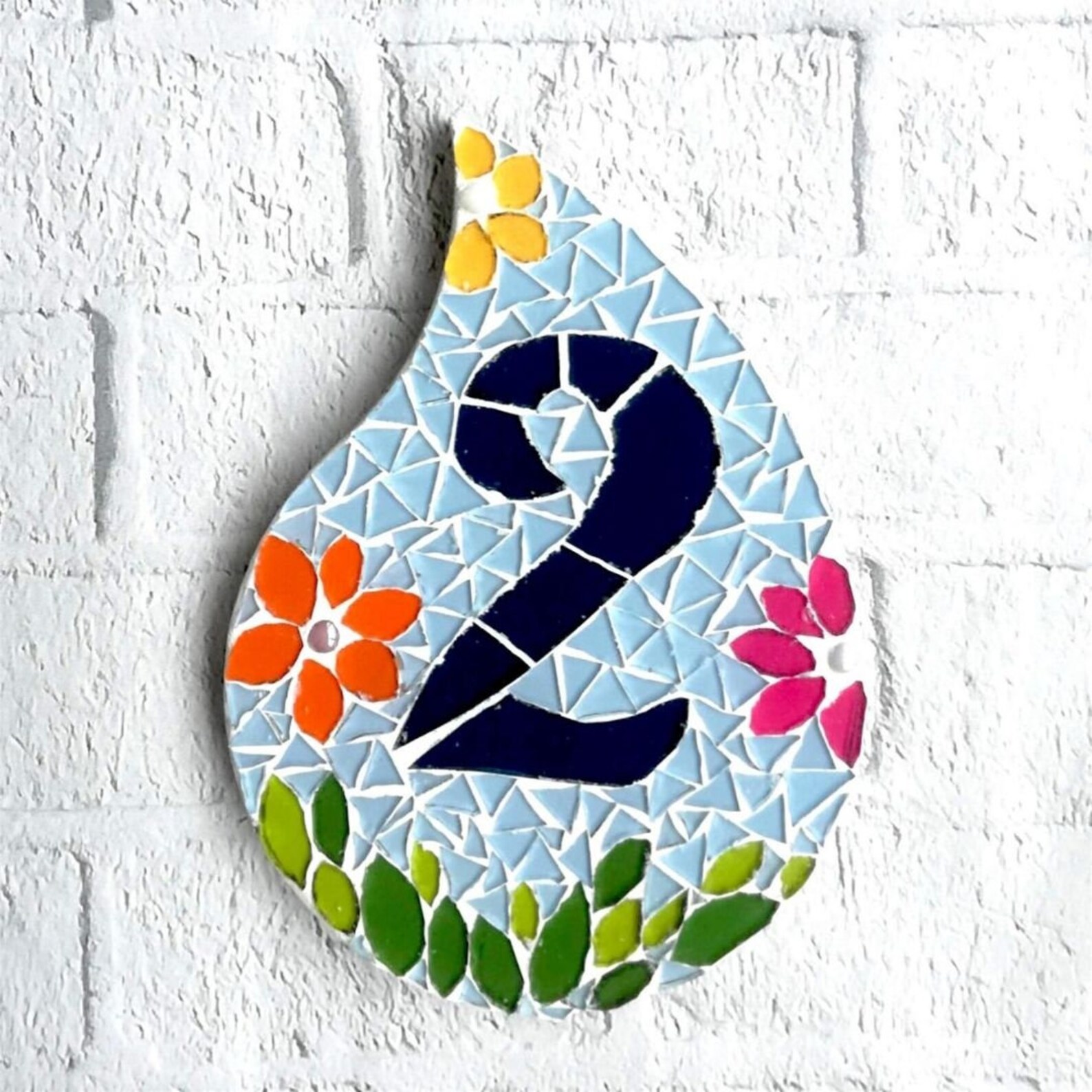 Handmade Custom Mosaic Door Number Special Design Street Etsy