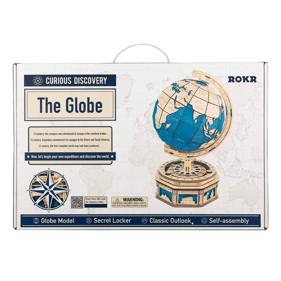 Globo Terráqueo Armario Secreto De Madera Ensamble-robotime Globo Terráqueo Armario Secreto De Madera Ensamble-robotime