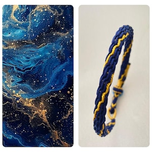 Handmade Woven Braided Friendship Surf Adjustable Rope Buddhist Tibetan Bracelet Navy Lucky Knots Macrame Coastal Vibes Beach Summer