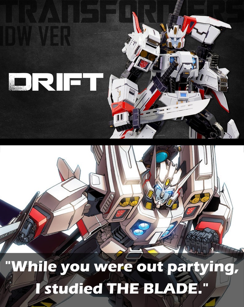 Classic Transformers G1 Drift Stainless Steel Detailed Colored Etsy