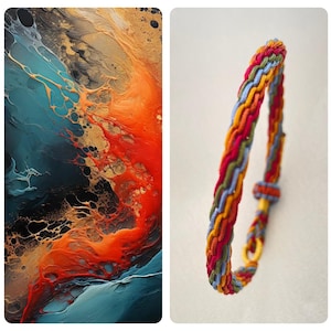 Handmade Woven Braided Friendship Surf Adjustable Rope Buddhist Tibetan Bracelet Red Golden Lucky Knots Macrame Coastal Vibes Beach Summer