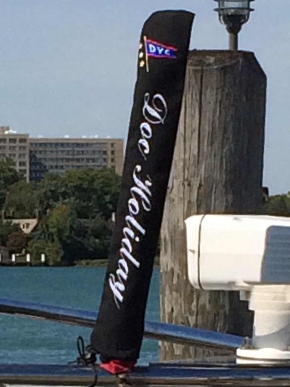 ONE SIDED Embroidered Burgee Cover, Flag Cover, Boating, Boat Decor