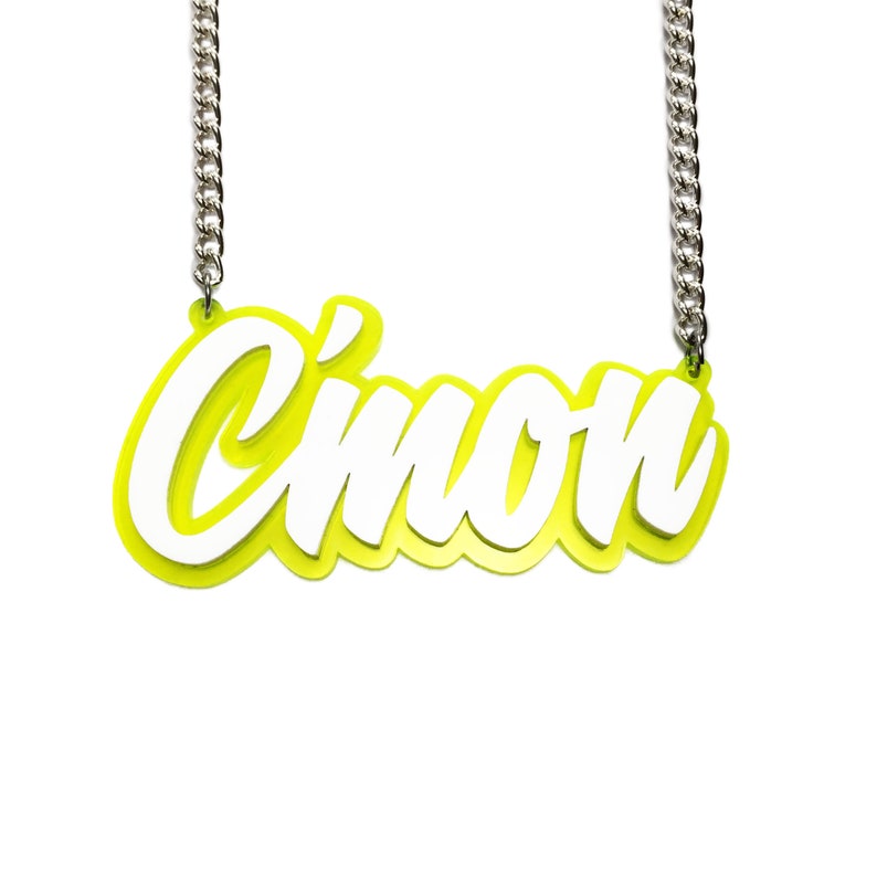 Drag Race Cmon Necklace Acrylic Jewellery Laganja Drag Neon