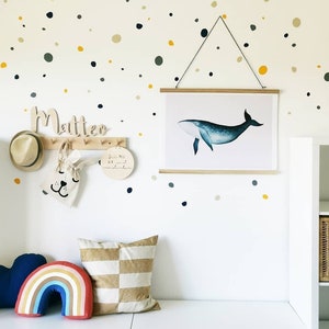 Wandsticker Tupfen Kinderzimmer, Wandtattoo Punkte 150er Sets, Dots im Boho-Stil handgezeichnet, Wandaufkleber zur Kinder & Babyzimmerdeko Bild 5