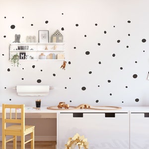 Hand Drawn Wall Sticker Dots, Irregular Polka Dots Decals, Dalmatian Spots Style Dots, Boho Chic Wall Sticker Dots Nursery & Kids-Room