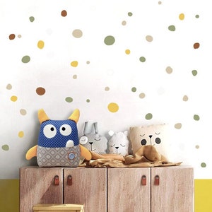 Wall Sticker Polka Dot Sets, 150 irregular Wall Sticker Dots, Boho Chic Wall Decals, Peel and Stick Nursery & Playroom Wall Stickers