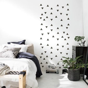 Triangle Wall Decals, 2&#39;&#39; inch (5cm) Triangle Wall Stickers, Triangle Wall Decor, Shape Design & Triangle Wall Art, Kids Room and Home Decor