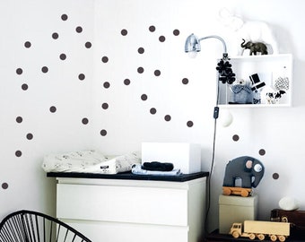 SMALL & MINI Polka Dots Wall Sticker, Wall Decal Dots, Kidsroom Decals, Nursery Wall Decal and Home Decor, 35 colors
