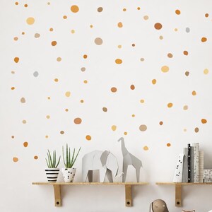 Tupfen Wandsticker Punkte fürs Kinderzimmer, Boho Wandaufkleber Punkte Bunt, verspielte Wandpunkte Wanddeko  für die Kinderzimmerdeko